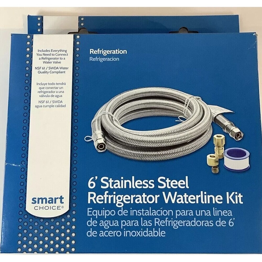 Smart Choice 6’ Stainless Steel Refrigerator Waterline Kit New Boxed